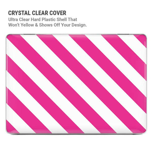 Pink and White Geometric Stripes MacBook Air 15in (2023-2025) Case plus Skin